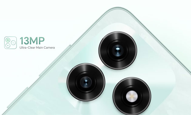 Honor X5c has a 13MP Main Camera f2.2 supplemented by a 0.08MP QVGA sensor Honor X5c has a 13MP Main Camera (f/2.2), supplemented by a 0.08MP QVGA sensor.