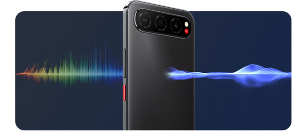 ZTE nubia Air dual microphones paired with AI Echo Cancellation 3.0 and AI Noise Cancellation ZTE nubia Air dual microphones paired with AI Echo Cancellation 3.0 and AI Noise Cancellation.