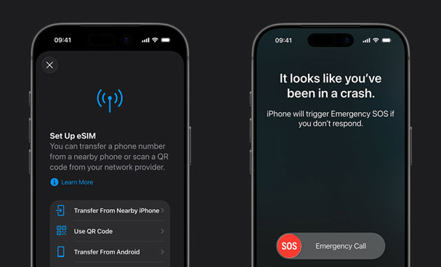 eSIM and Crash Detection Apple iPhone 17 Pro Pro eSIM and Crash Detection - Apple iPhone 17 Pro & Pro Max