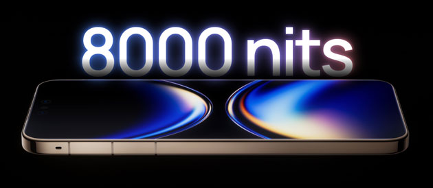 Huawei Mate 80 Pro Max 6.9-inch 120Hz Dual-layer OLED screen has a FHD+ resolution (2736 x 1264) with a peak brightness of 8000 nits.
