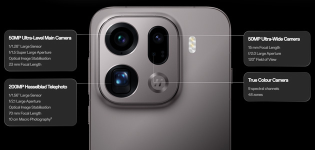 OPPO Find X9 Pro Quad Camera 50MP+50MP+200MP+2MP