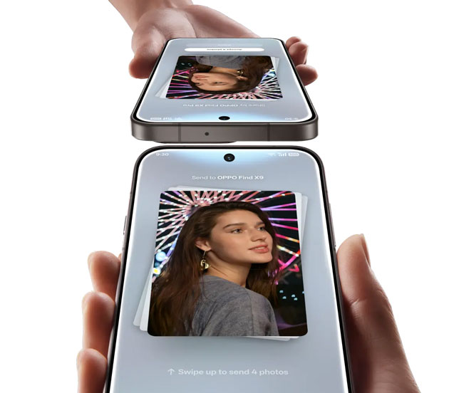 OPPO Find X9 with Touch Sharing OPPO Find X9 with Touch Sharing
