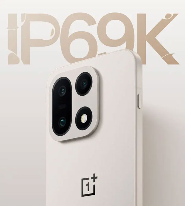 OnePlus 15 with IP66 IP68 IP69 and IP69K dust and water resistance OnePlus 15 with IP66, IP68, IP69, and IP69K dust and water resistance.