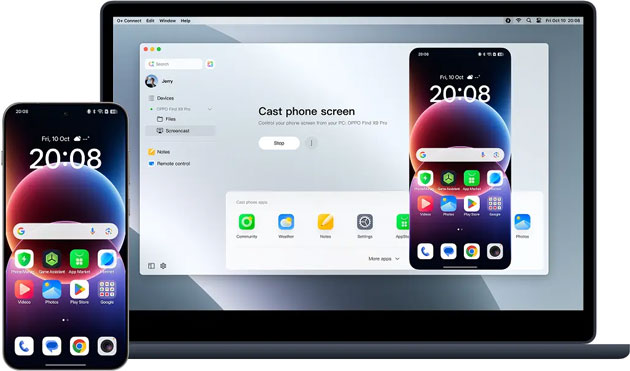 Oppo Find X9 has PC Connect capability meaning you can Screen Mirroring to a Mac OPPO Find X9 has PC Connect capability, meaning you can Screen Mirroring to a Mac.
