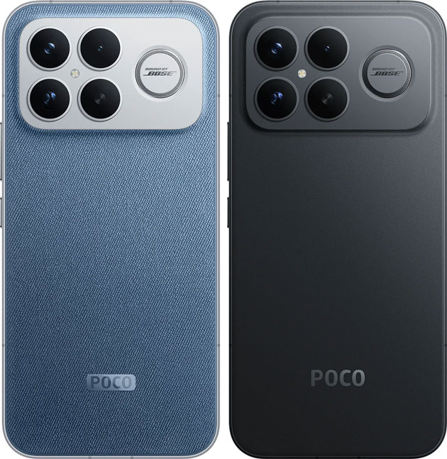 Poco F8 Ultra colors Black and Denim Blue Poco F8 Ultra colors: Black and Denim Blue.