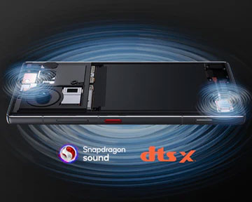 nubia Z80 Ultra DTS Duo Box Speaker System and Dual Speakers with DTS:X Ultra.