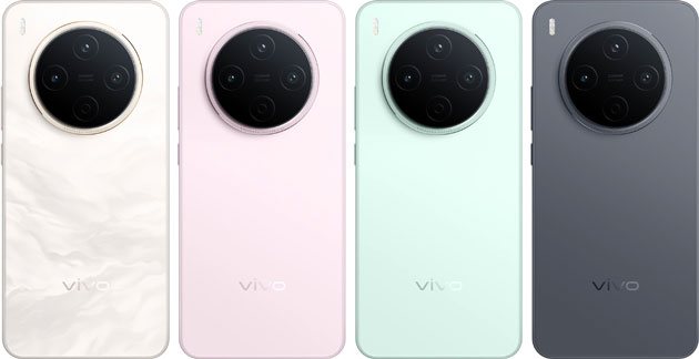 vivo Y500 Pro colors Gold Green Pink and Black vivo Y500 Pro colors: Gold, Green, Pink, and Black.