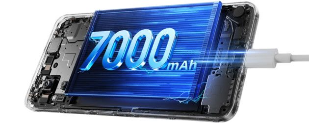 Realme P4x 7000mAh battery