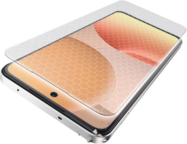 The front glass of the Realme P4x is scratch-resistant.