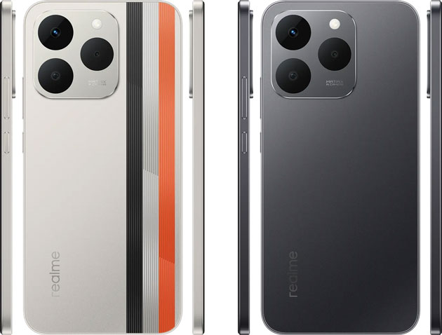 Realme Narzo 90 colors Victory Gold and Carbon Black.