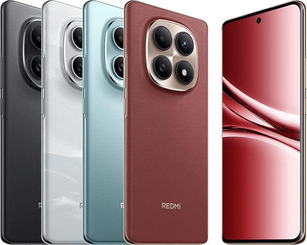 Redmi Note 15 colors Black White Blue and Cherry Red Redmi Note 15 colors Black, White, Blue, and Cherry Red.
