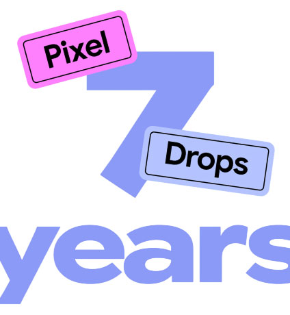 An image showing 7 years of Pixel Drops and software updates for the Google Pixel 10a.