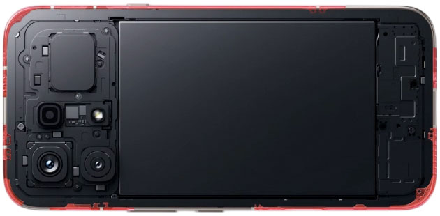 Internal hardware diagram of the Infinix Note 60 Pro highlighting the 360-degree antenna design and internal component layout.