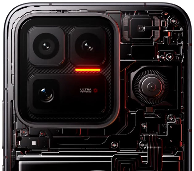 Internal view of the iQOO 15 Ultra hardware, showing the triple camera array labeled 'Ultra Powered' alongside a dedicated cooling fan and intricate circuitry.