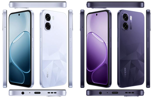 OPPO K14x 5G colors in Prism Violet and Icy Blue OPPO K14x 5G colors in Prism Violet and Icy Blue.