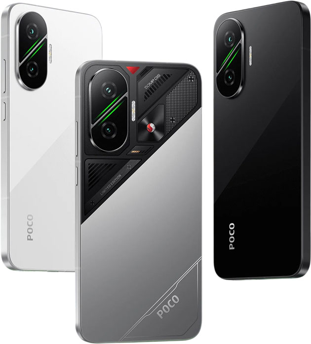 Poco F7 colors Black White and Silver Poco F7 colors Black, White, and Silver