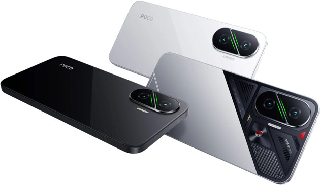 Poco F7 colors Silver Black and White Poco F7 colors Silver, Black, and White.