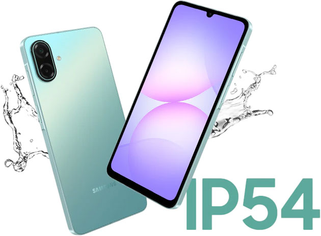 Samsung Galaxy A07 5G with IP54 rating