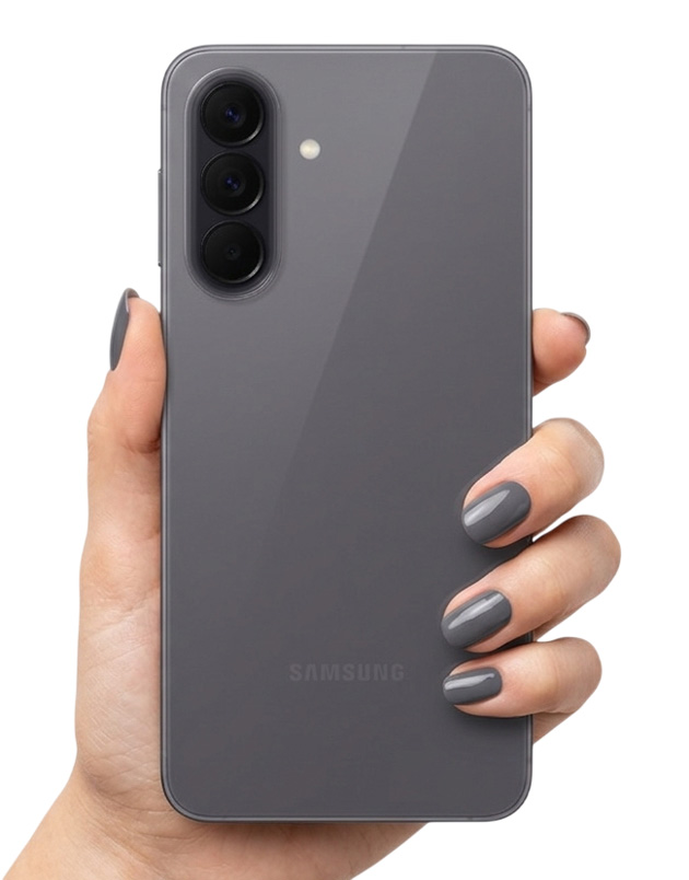 Samsung Galaxy A57 Gray in hand