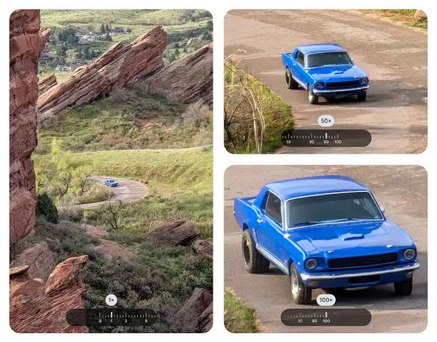 Three photos of different zooms of the Google Pixel 10 Pro XL camera Three photos of different zooms of the Google Pixel 10 Pro XL camera