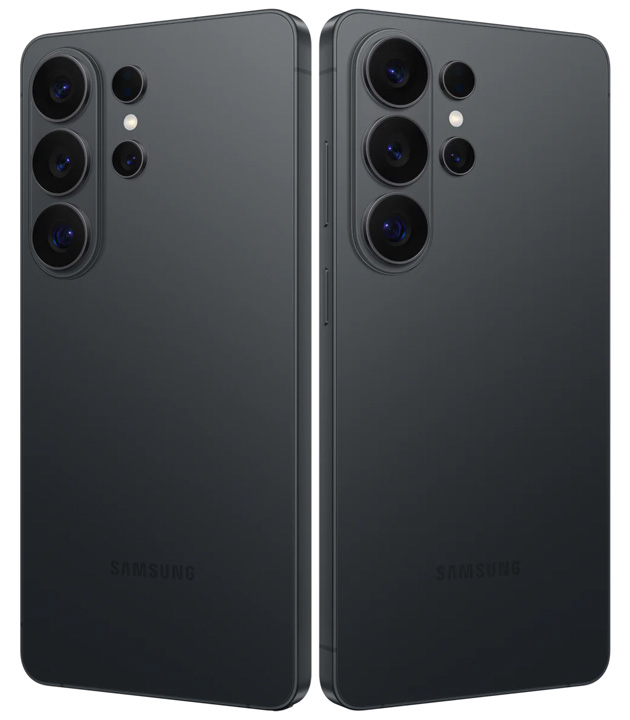 Two side-by-side rear angled views of the Samsung Galaxy S26 Ultra Black