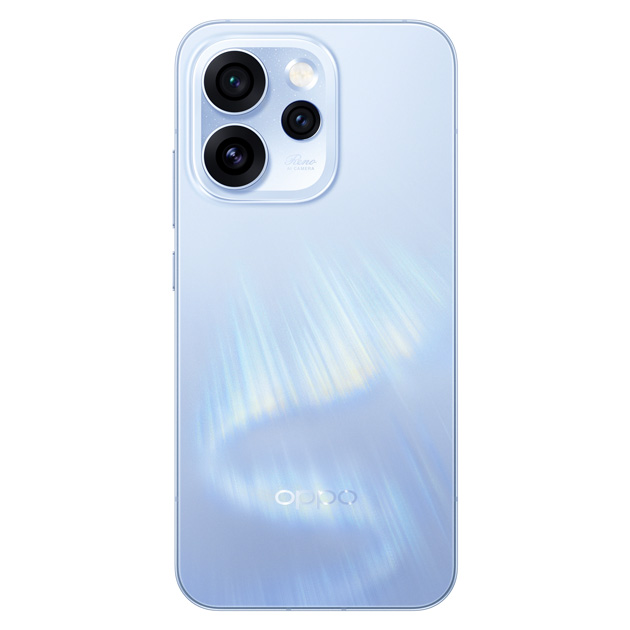 Back design of the Oppo Reno 15 Pro Aurora Blue