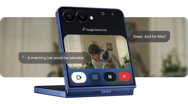 Google Gemini Live in Samsung Galaxy Z Flip 7 Google Gemini Live in Samsung Galaxy Z Flip 7