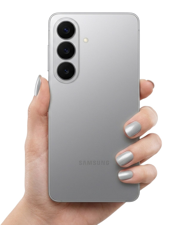 Samsung Galaxy S26 Plus Silver Shadow in hand