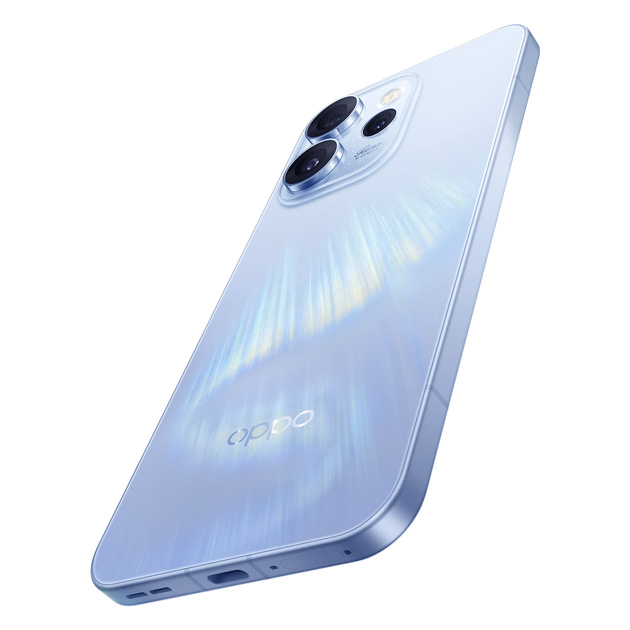 Side view of Oppo Reno 15 Pro Aurora Blue