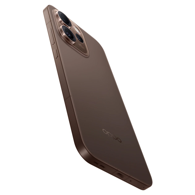 Side view of Oppo Reno 15 Pro Dusk Brown