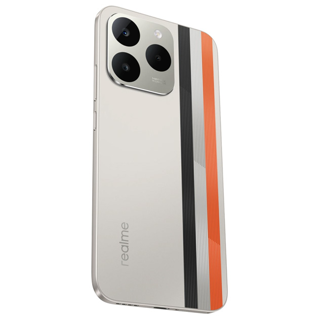 Side view of Realme Narzo 90 Victory Gold