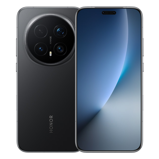 Back and front of Honor Magic 8 Pro Black Back and front of Honor Magic 8 Pro Black
