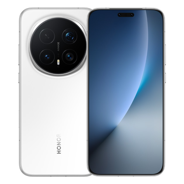 Back and front of Honor Magic 8 Pro White Back and front of Honor Magic 8 Pro White