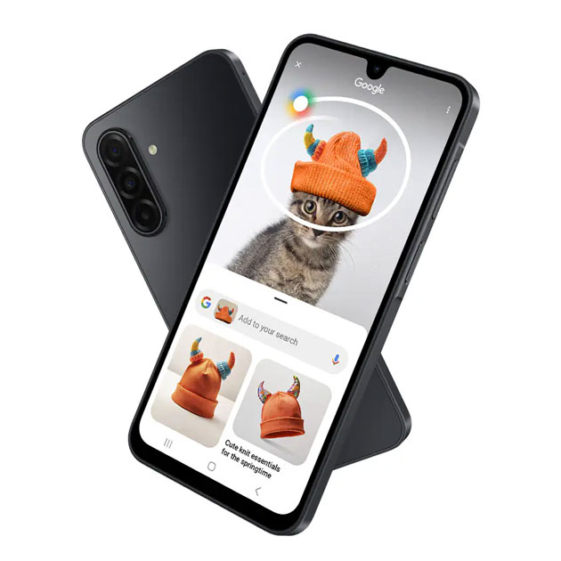 Back and front of Samsung Galaxy A17 5G black