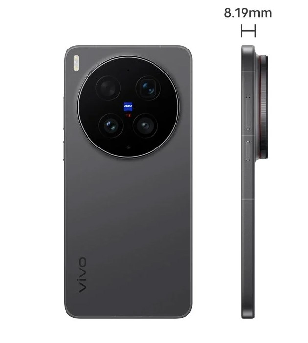 Back and side of vivo X300 Ultra Black Back and side of vivo X300 Ultra Black
