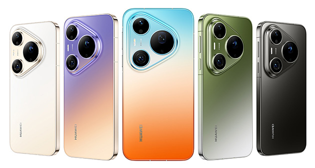 Huawei Pura 90 Pro Max colors Dawn Gold Sunset Purple Ocean Orange Emerald Lake and Obsidian Black Huawei Pura 90 Pro Max colors Dawn Gold, Sunset Purple, Ocean Orange, Emerald Lake, and Obsidian Black.