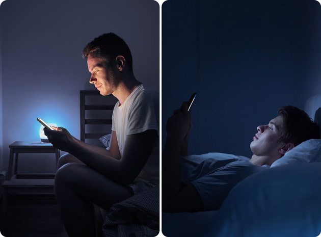 Image of two men using the Honor 400 Pro in the dark Image of two men using the Honor 400 Pro in the dark