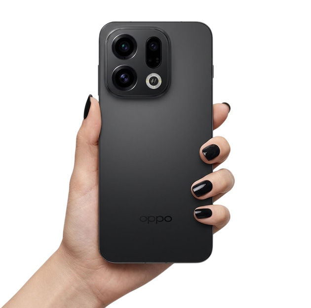 OPPO Find X9 Space Black in hand OPPO Find X9 Space Black in hand