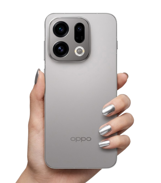 OPPO Find X9 Titanium Grey in hand OPPO Find X9 Titanium Grey in hand