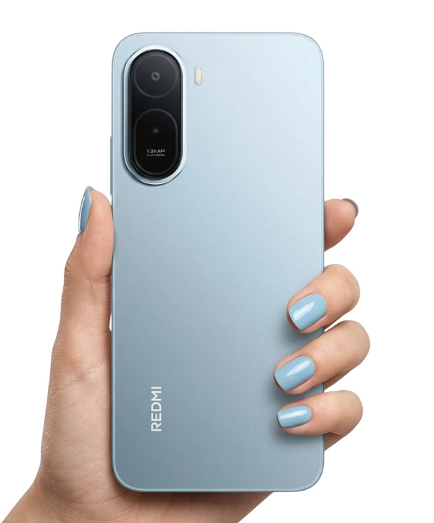 Redmi A7 Pro Mist Blue in hand Redmi A7 Pro Mist Blue in hand