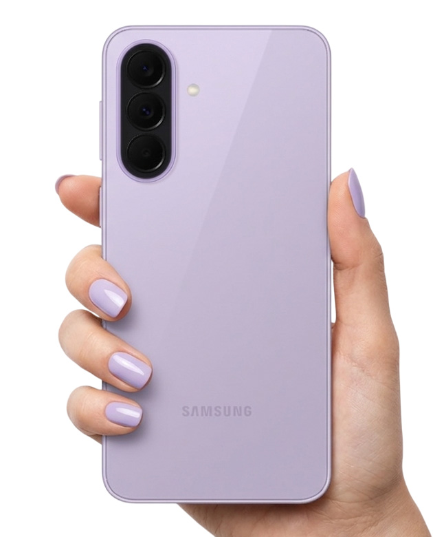 Samsung Galaxy A37 Lavender in hand