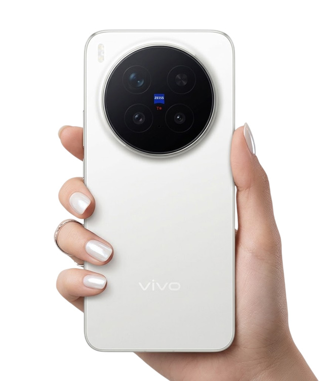 vivo X300 Pro Cloud White in hand vivo X300 Pro Cloud White in hand