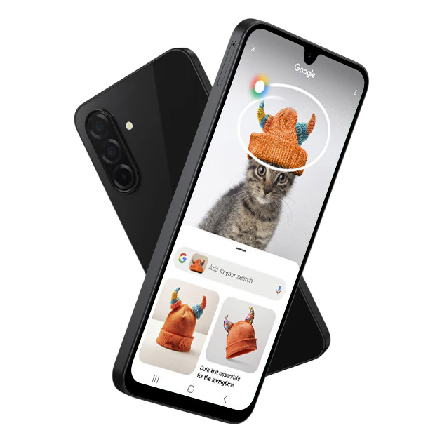 Back and front view of the Samsung Galaxy A26 Black