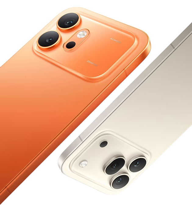 Honor 600 Pro smartphone in Orange and Golden White color options Honor 600 Pro smartphone in Orange and Golden White color options