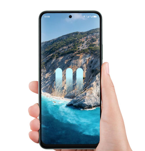 Honor X7c in hand, showing 6.77-inch IPS LCD screen