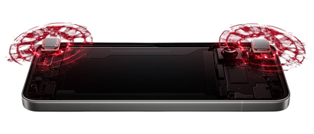 Internal view of the Xiaomi Redmi K90 Max showing the speakers.