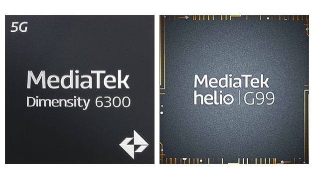 On the left is the Dimensity 6300 chip of Galaxy A16 5G and on the right is the Helio G99 chip of Galaxy A16 4G.