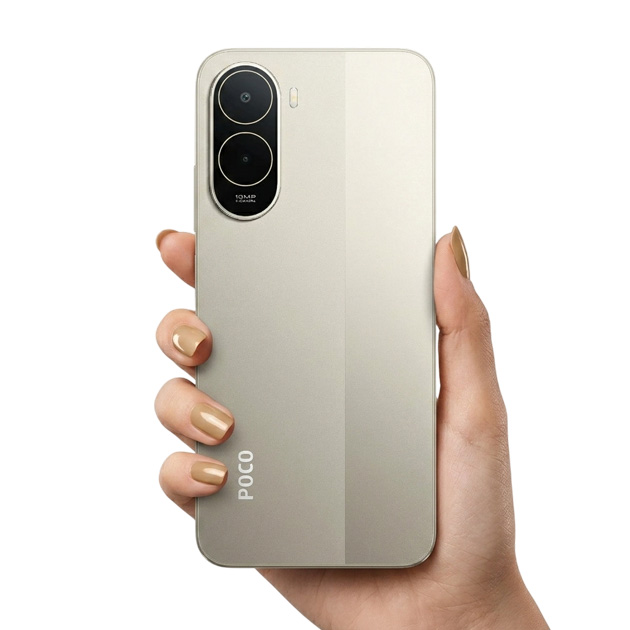 Poco C81 Pro Gold in hand