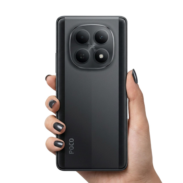 Poco M8 Black in hand Poco M8 Black in hand