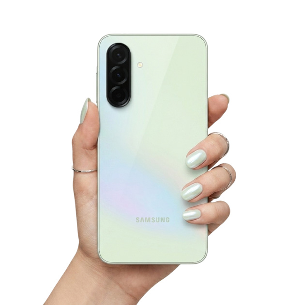Samsung Galaxy A36 Lime in hand Samsung Galaxy A36 Lime in hand